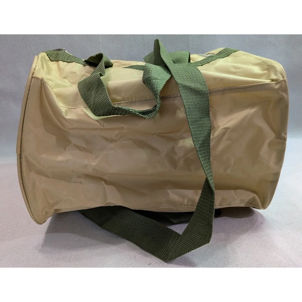Duffle Bag Unisex Small Tan Good Lightweight Nylon Travel Gym Bag